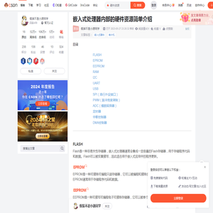 嵌入式处理器内部的硬件资源简单介绍-CSDN博客
